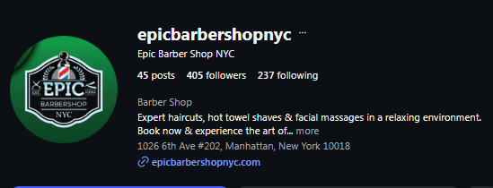 Epic Barber Shop NYC