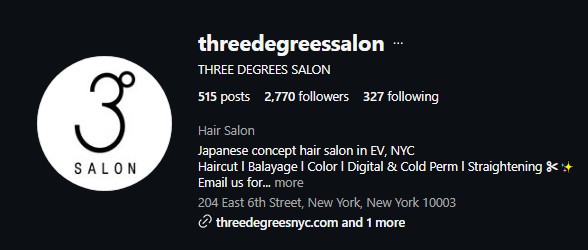 THREE DEGREES SALON