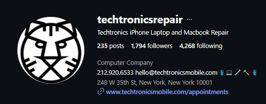 Techtronics iPhone Laptop and Macbook Repair