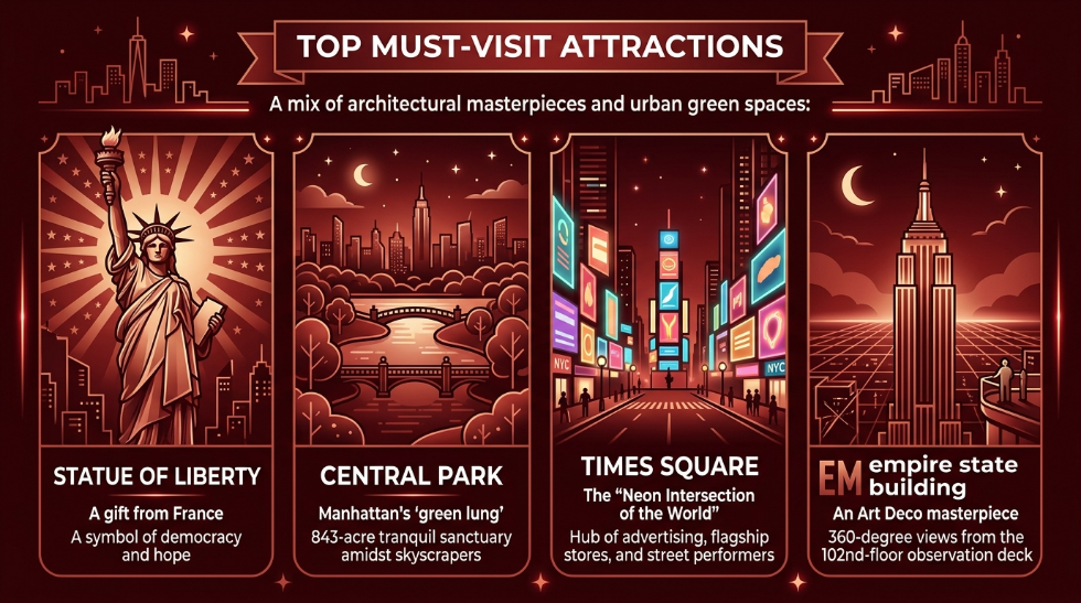 top most visit place new york